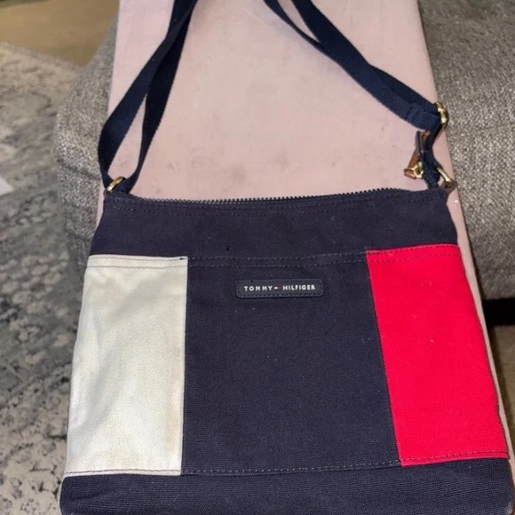 Tommy Hilfiger Handbags - Tommy Hilfiger Navy Crossbody Bag with Red and White Panels